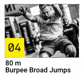 1180 m Burpee Broad Jumps