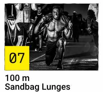 100 m Sandbag Lunges